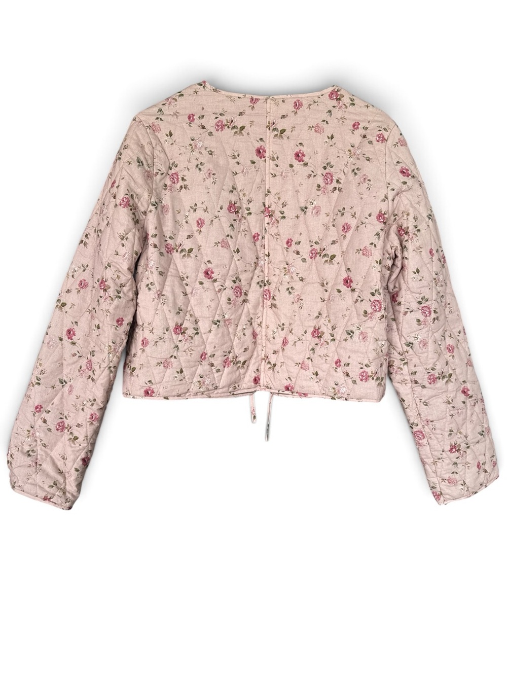 NWT (L)Anthropologie Avec Les Filles Floral Quilted Open Tie Jacket Cottagecore - Picture 4 of 7